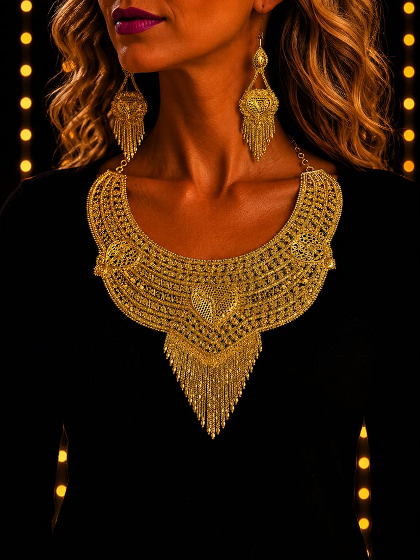 Hint Tarzı File Desenli Bib Set